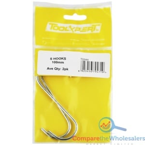 S HOOKS 100mm 2pk