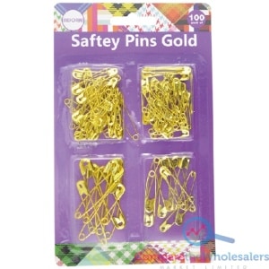 Safety Pins Gold 100pk