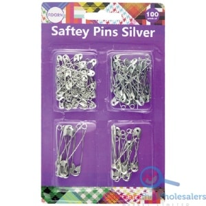 Saftey Pins Silver 100pk