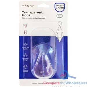 Self Adhesive Clear Hooks 2kg