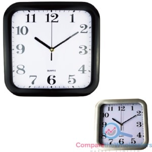 Square Wall Clock Asst Colours