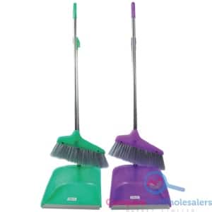 SS Handle Dust Pan Brush Set