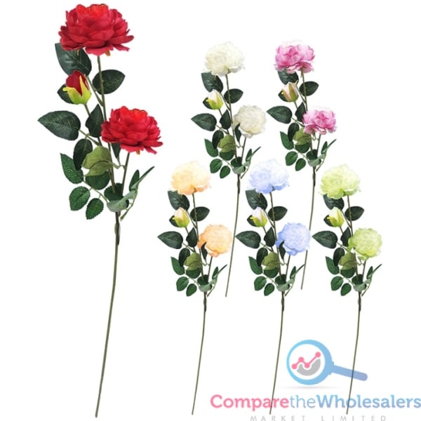 Triple Peony Stem (65cm Height)