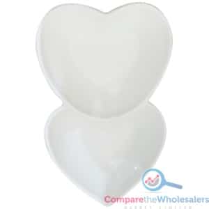 Twin Heart Sauce/Nut Bowl 15*8.5cm