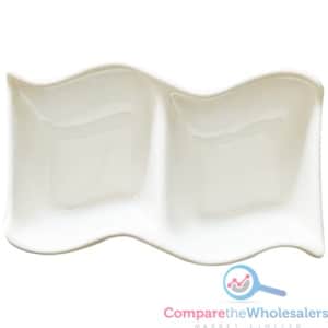 Twin Wavy Square Sauce Bowl 14*9cm