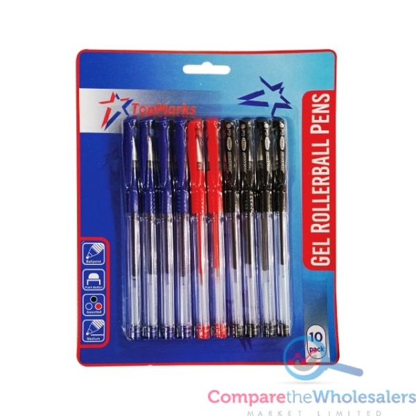 Value Gel Rollerball Pens 10pk