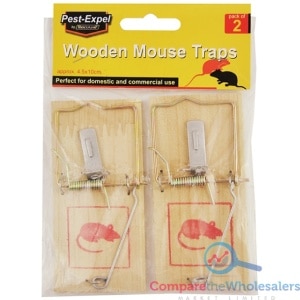 Wooden Mouse Traps 2pk 4.5*10cm