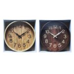 Wooden Pattern Round Wall Clock 30cm