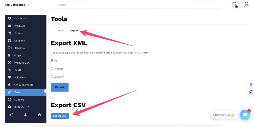 supplier-export-csv