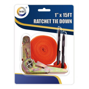 1-Inch by 15-Foot Ratchet Tie Down Strap