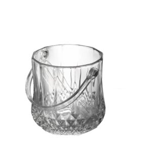 1-Liter Glass Ice Bucket with Tongs, 12 x 13.5 cm