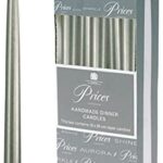 10-Pack Metallic Silver 10-Inch Dinner Candles, Wrapped