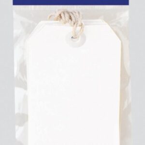 10-Pack White Tie-On Labels by COUNTY