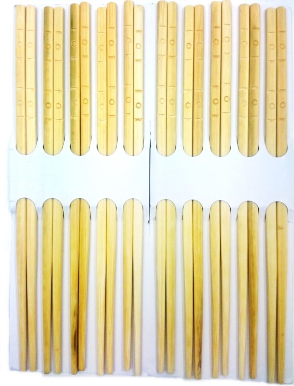 10 Pairs of Reusable 22cm Wooden Chinese Chopsticks