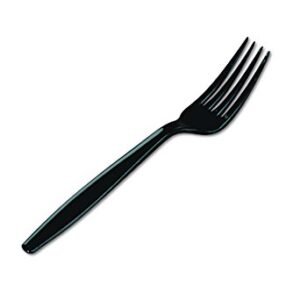 100-Pack Heavy Duty Black Plastic PS Forks