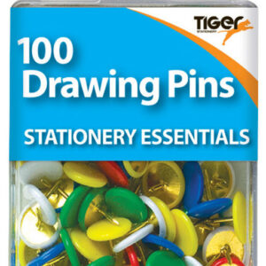 100 Tiger Essential Colored Push Pins