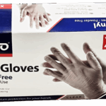 **100 XL Disposable Vinyl Gloves**: This indicates that the package contains 100 gloves that are size extra-large (XL)