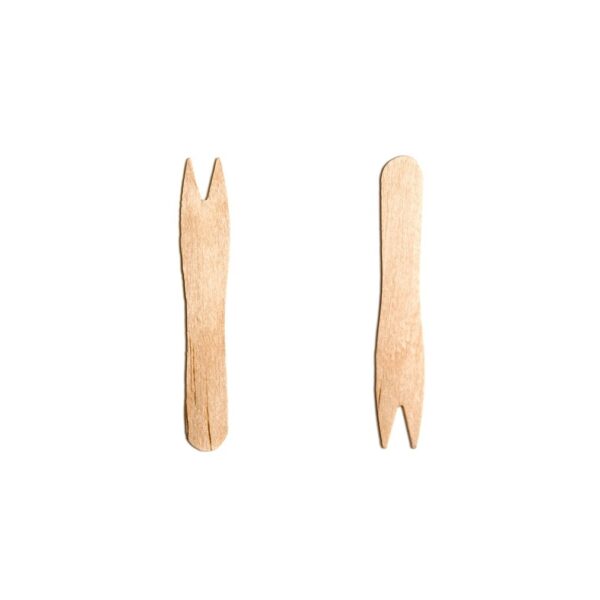 1000 Count Birch Wood Chip Forks by Mr. Chip, 90 mm (3.5 inches)