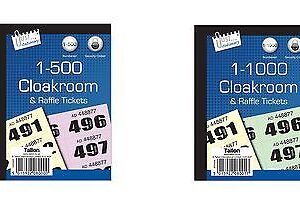 1000 Green Numbered Tickets for Raffle, Tombola, or Cloakroom - Suitable for School or Office Use