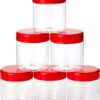 100ml Round SunPet Plastic Food Storage Jars, Pack of 6