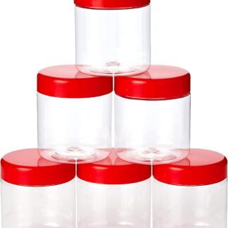 100ml Round SunPet Plastic Food Storage Jars, Pack of 6