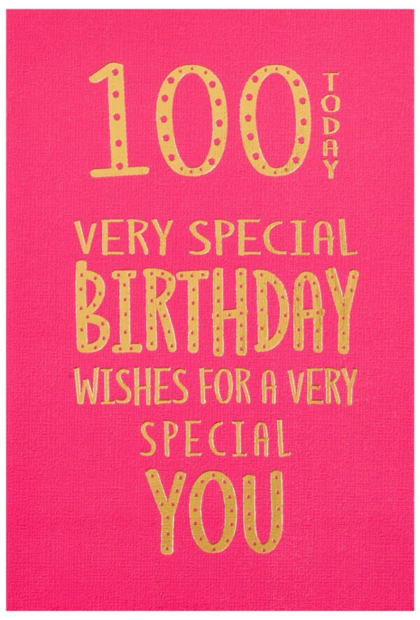 100th Birthday Card for Women