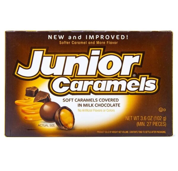 102g Box of Junior Caramels for Theatre