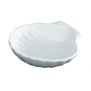 10x10cm Mini Tapas Dish with Scallop Design