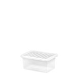 11 Litre Clear Plastic Storage Box with Lid by WHAM