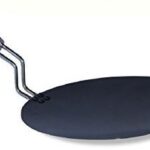 12" Iron Tawa Pan with Wooden Handle