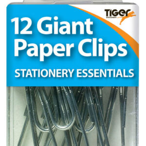 12 Large Paper Clips by Tiger Essentials