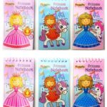 12 Mini Princess Spiral Notebooks for Children's Birthday Party Favor Bags