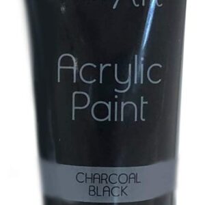 120ML Acrylic Paint - Charcoal Black - Works of Art