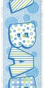 12ft Blue Holographic Foil Baby Boy Shower Party Banner - Unique Party