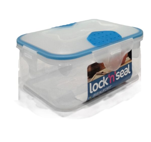 1.2L Rectangular Plastic Food Storage Container with Locking Seal