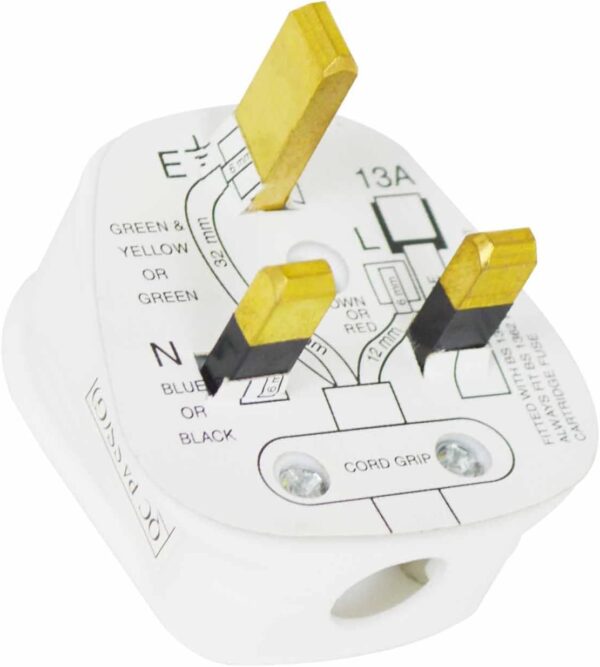 13A STATUS 3-PIN FUSED PLUG TOP