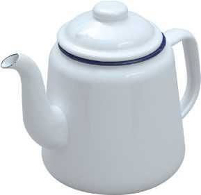 14CM White Enamel Teapot by FALCON