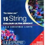 15 Multicolor LED Lights - Battery Powered