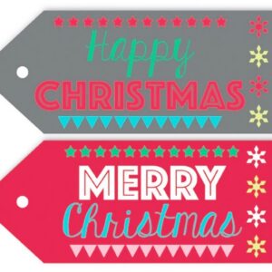15-Pack Assorted Design Foil Parcel Gift Tags