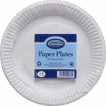 15-Pack of 18cm White Paper Plates