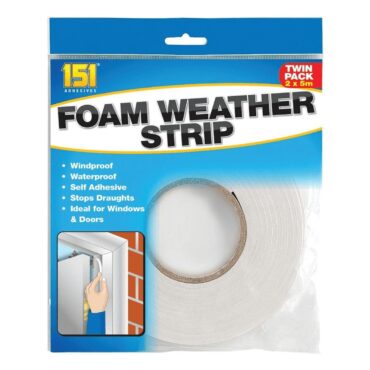 151 Adhesive Foam Weatherstripping 5M, Pack of 2