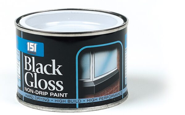 151 Black Gloss Non-Drip Paint Varnish Coating Tin - 180ml