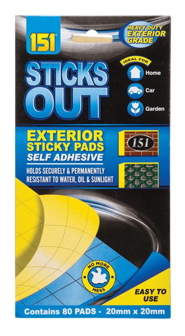 151 Blue Outdoor Sticky Pads, 80-Pack