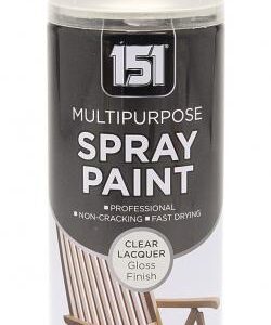 151 Gloss Finish Clear Lacquer Spray Paint, 400ml - Multipurpose Use