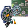 15M Flat Garden Hose with Reel and Spray Nozzle