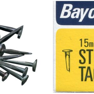 15mm Blued Steel Bayonet Tacks, 50g