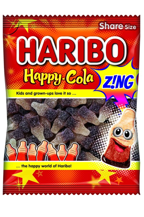 160g Haribo Happy Cola Z!ng Candy