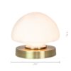 16cm Brass ANIKA Opal Dome Touch Table Lamp