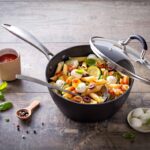 16CM Pyrex Aluminum Saucepan with Scratch-Resistant Coating and Lid