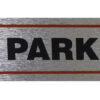 17 x 4cm Brushed Metallic Self-Adhesive 'No Parking' Sign